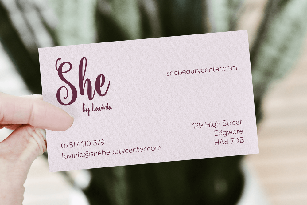 She Beauty Center Business Cards